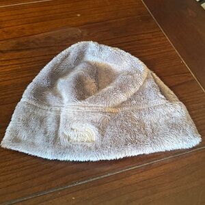 The North Face Light Gray Fleece Hat